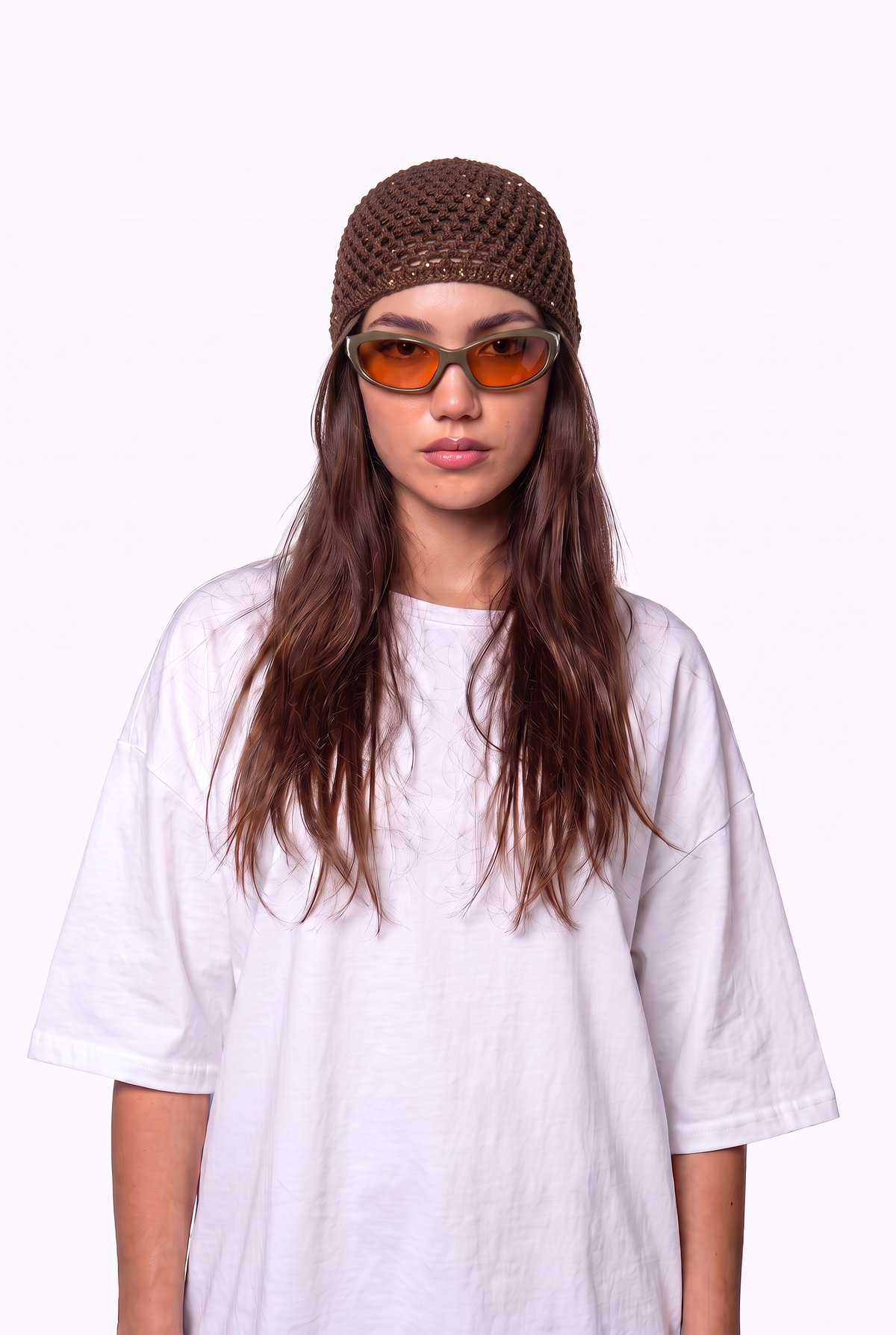 Gorro Casquete Tejido con Lentejuelas e Hilos Brillantes