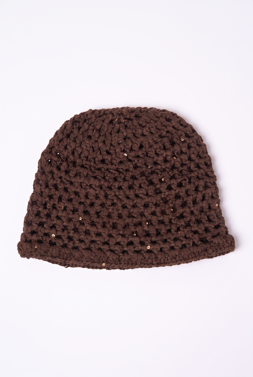 Gorro Casquete Tejido con Lentejuelas e Hilos Brillantes