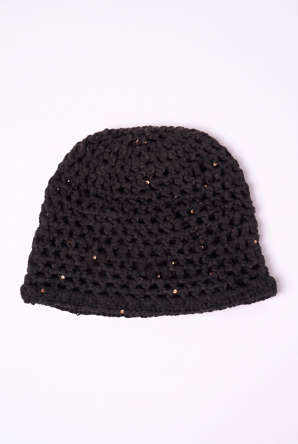 Gorro Casquete Tejido con Lentejuelas e Hilos Brillantes
