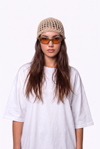 Gorro Casquete de Crochet con Conchitas