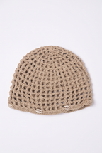 Gorro Casquete de Crochet con Conchitas