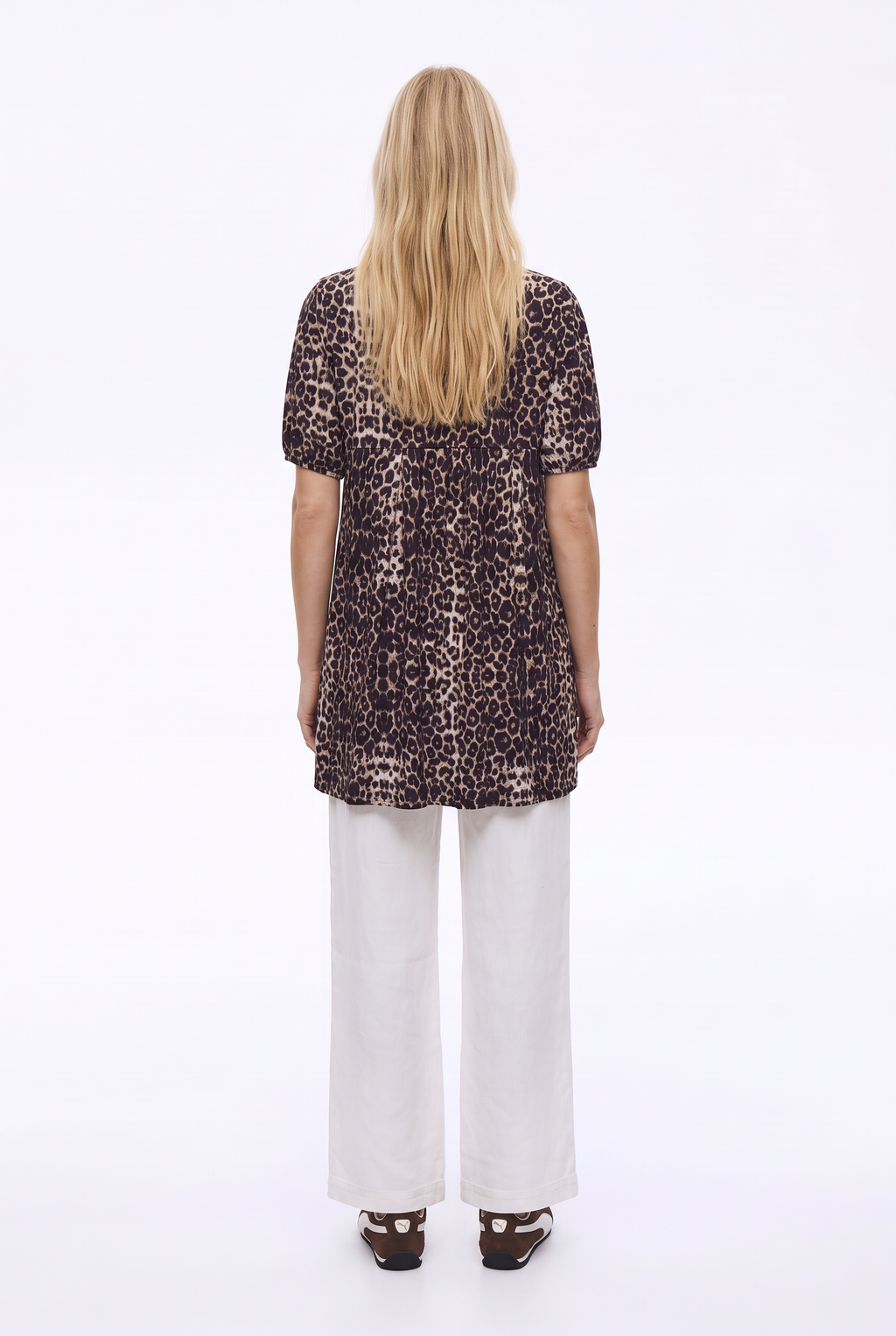 Mini Vestido Animal Print con Escote en V