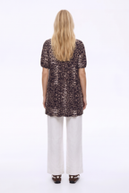 Mini Vestido Animal Print con Escote en V