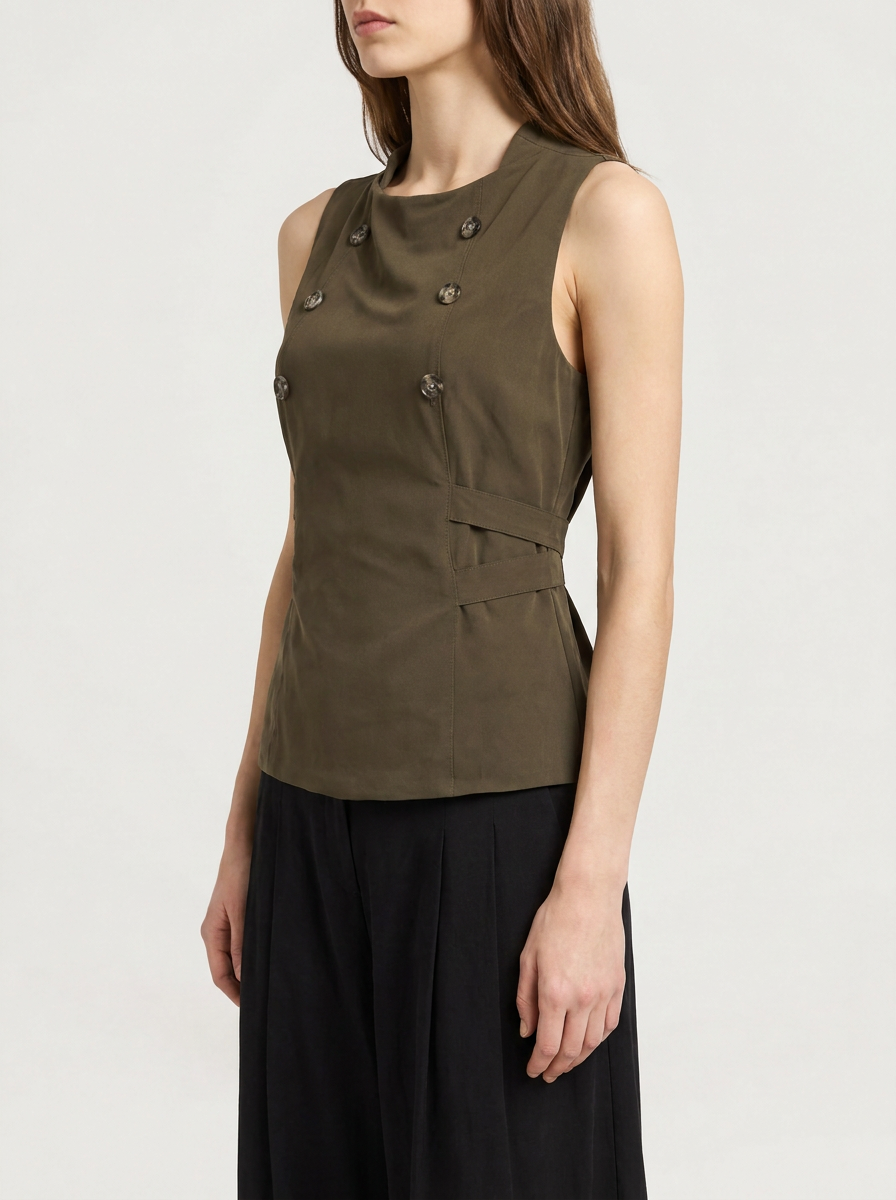 Top Doble Botonadura con Lazos