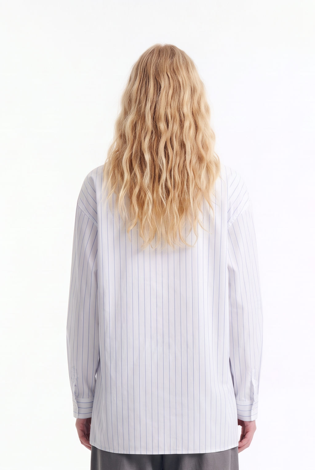 Camisa de Rayas con Doble Hebilla Lateral