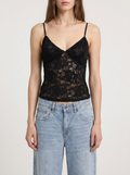 Top Lencero de Encaje Elasticado