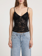 Top Lencero de Encaje Elasticado