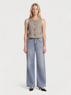 Gilet a Rayas Forrado Botones Dorados