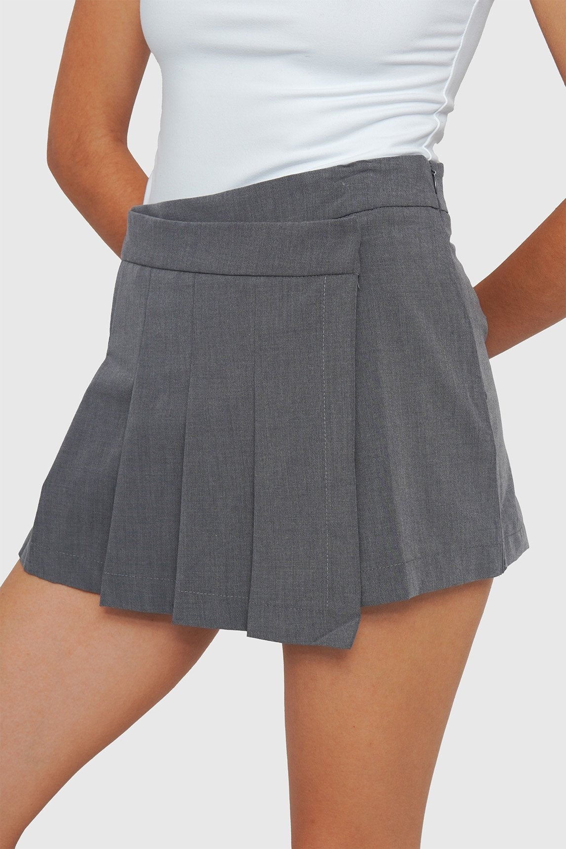 Falda Short Tableada