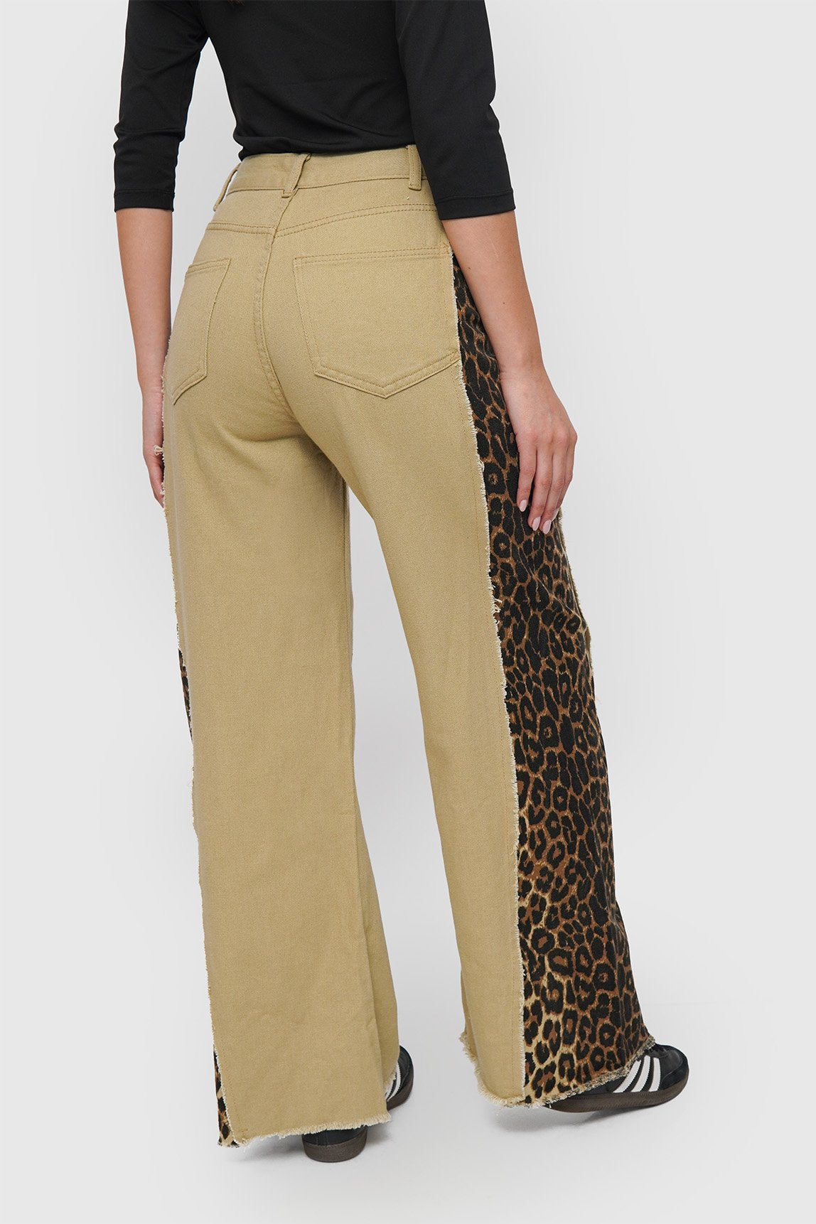 Jeans Palazzo Aplicación Print