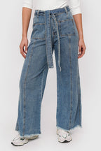 Jeans Wide Leg + Lazo