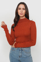 Chaleco Lurex Cuello Alto