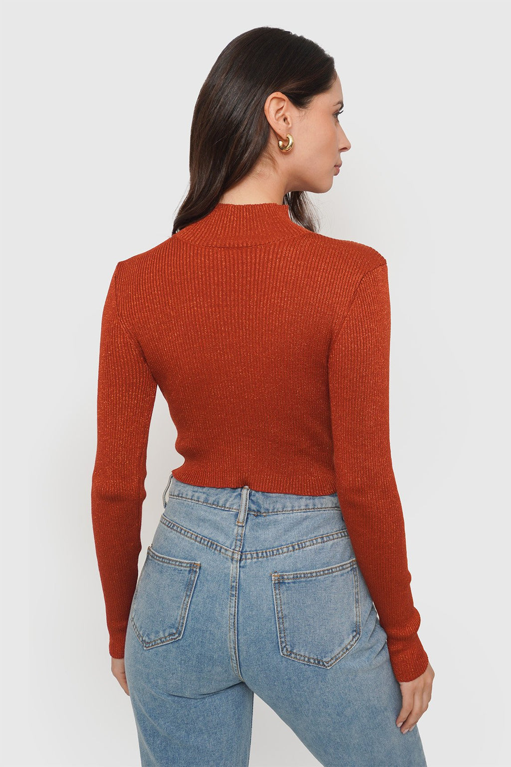 Chaleco Lurex Cuello Alto