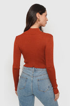 Chaleco Lurex Cuello Alto