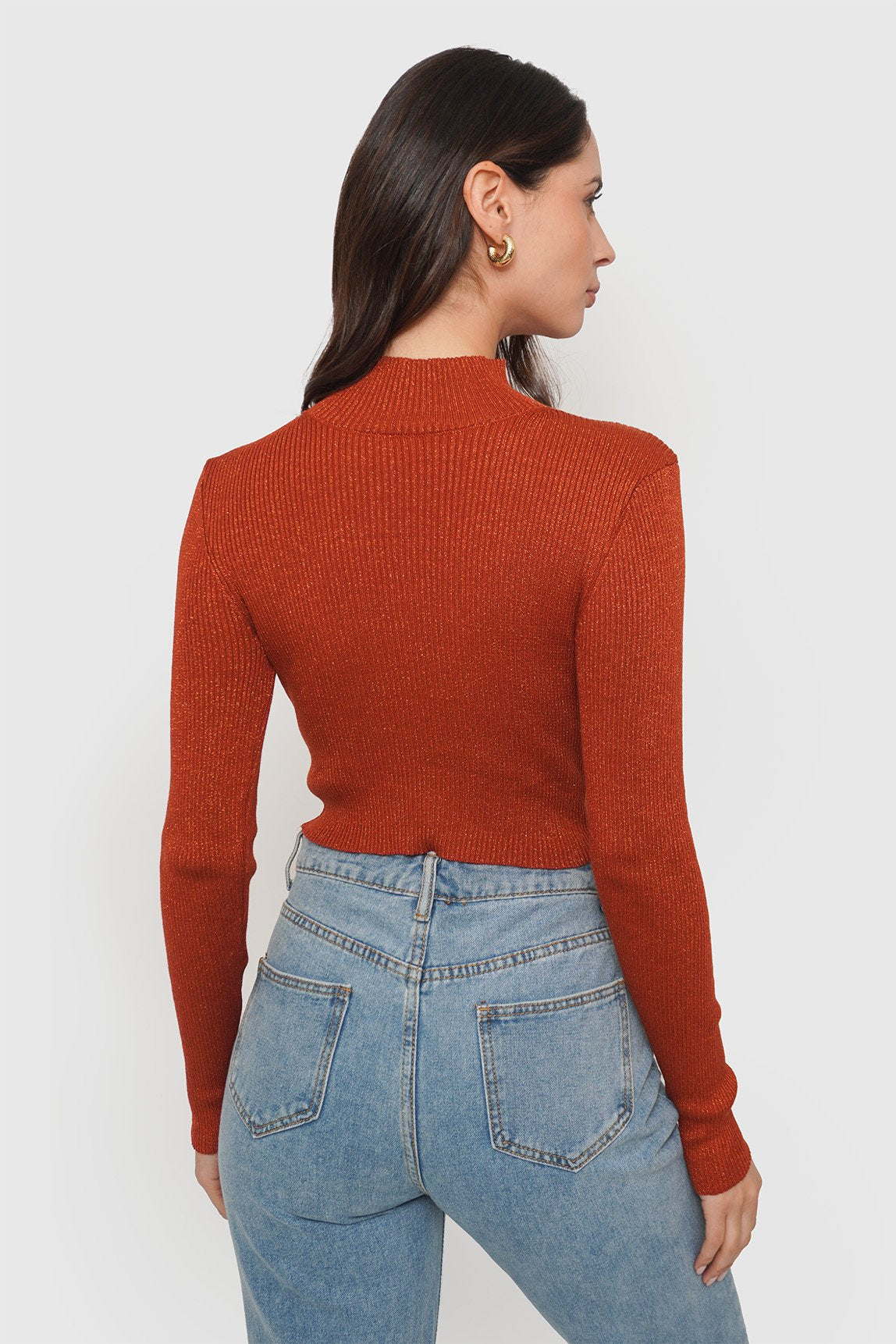 Chaleco Lurex Cuello Alto