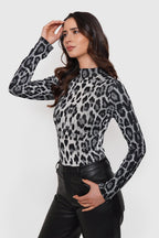 Body Lycra Print Manga Larga