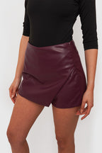 Falda Short Ecocuero