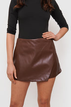 Falda Short Ecocuero
