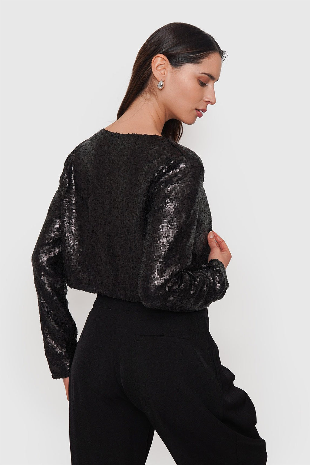 Blazer Crop Forrado Lentejuelas