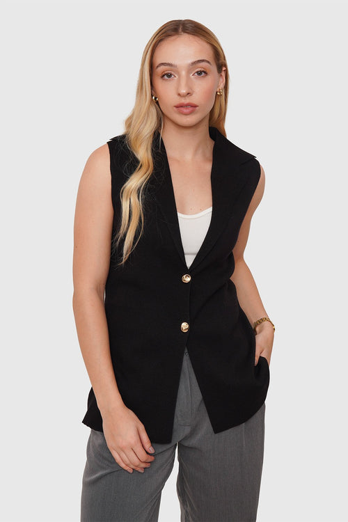 Chaqueta Punto Sin Mangas