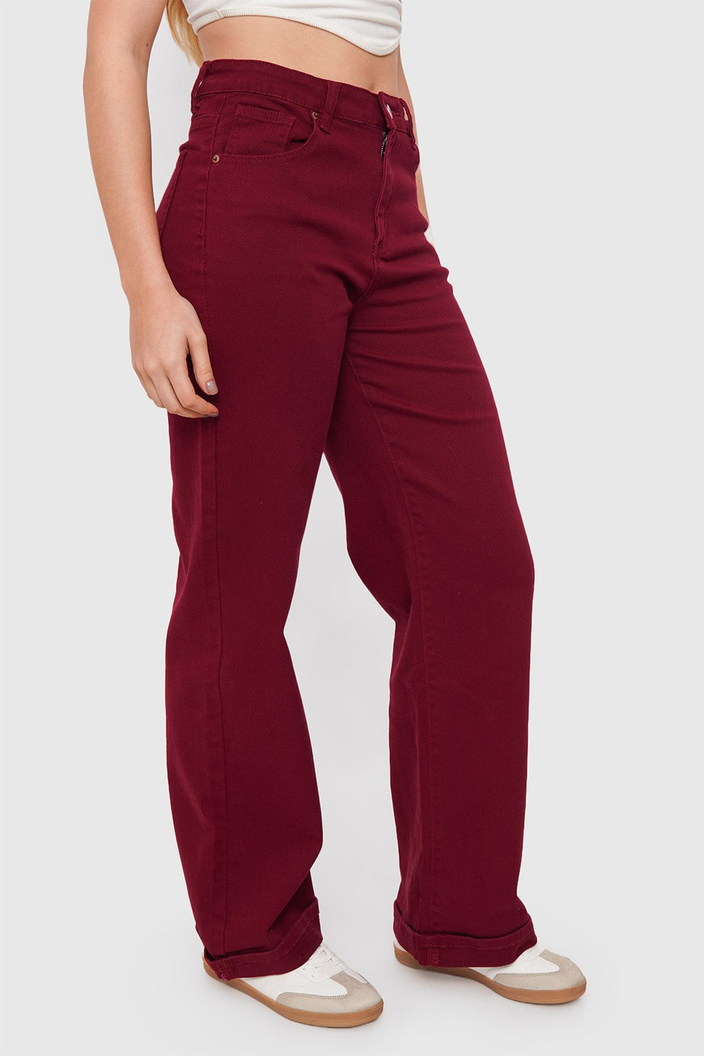 Jeans Wide Leg Elásticado Color