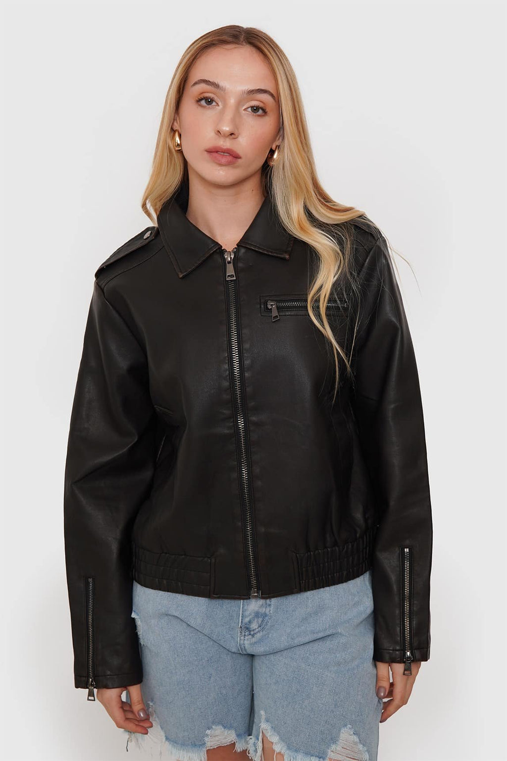 Chaqueta Ecocuero Deslavada