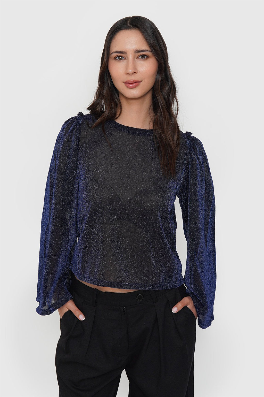 Blusa Manga Globo Brillo