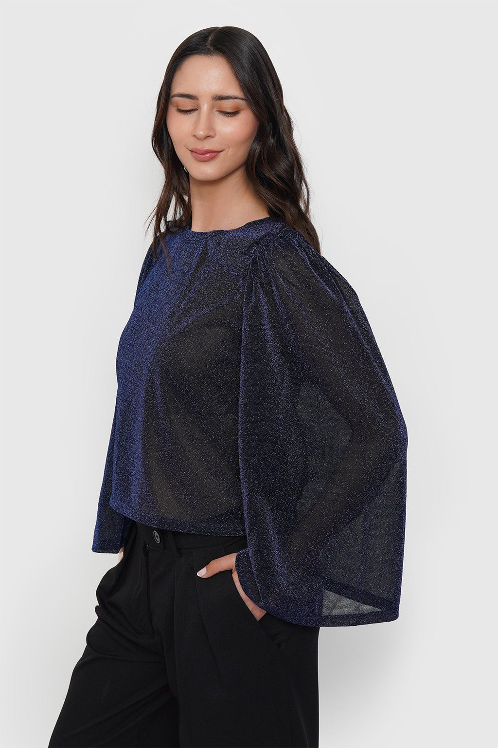 Blusa Manga Globo Brillo