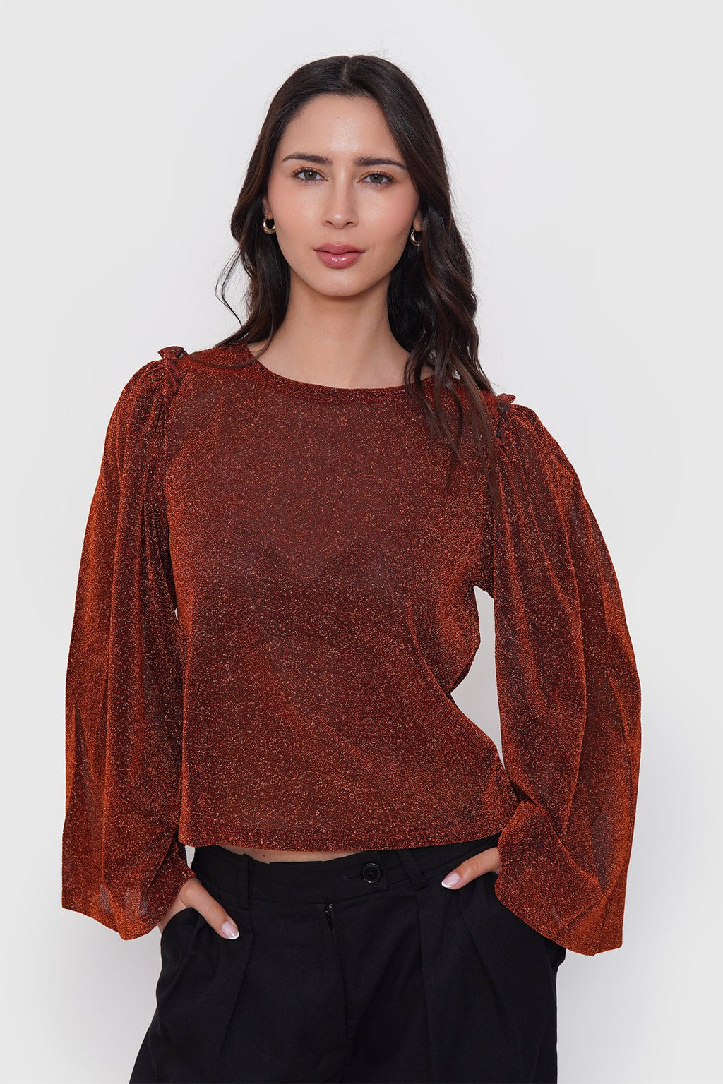 Blusa Manga Globo Brillo