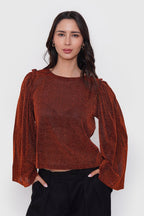 Blusa Manga Globo Brillo