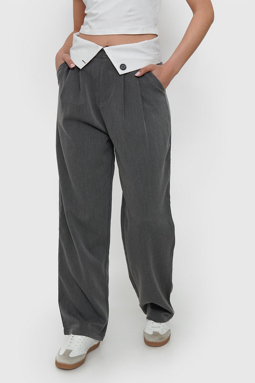 Pantalón Sastrero Pretina Doble con Botón
