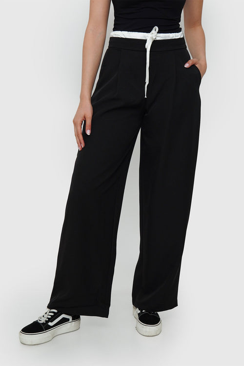 Pantalón Pretina Satín + Cierre