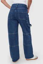 Jeans Wide Costuras Segmentadas