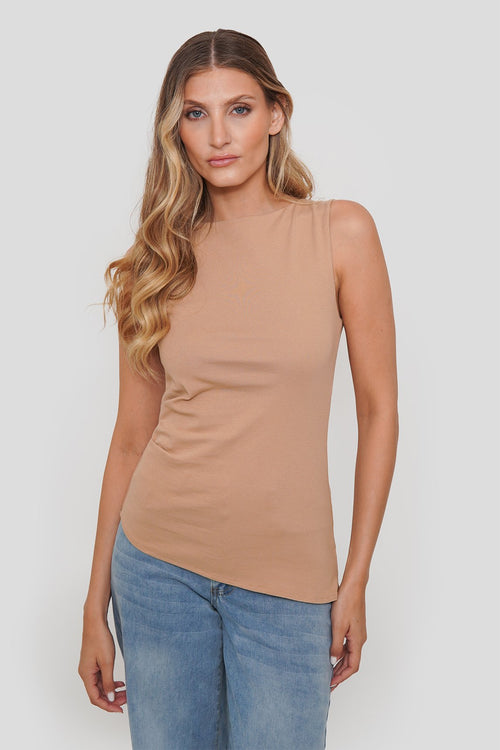 Polera Algodón Elasticado Doble