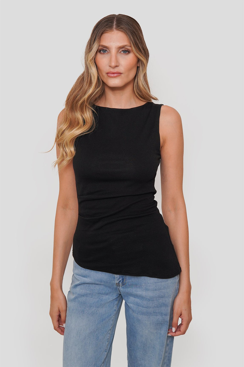 Polera Algodón Elasticado Doble