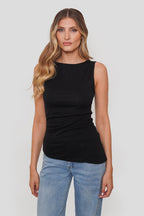 Polera Algodón Elasticado Doble