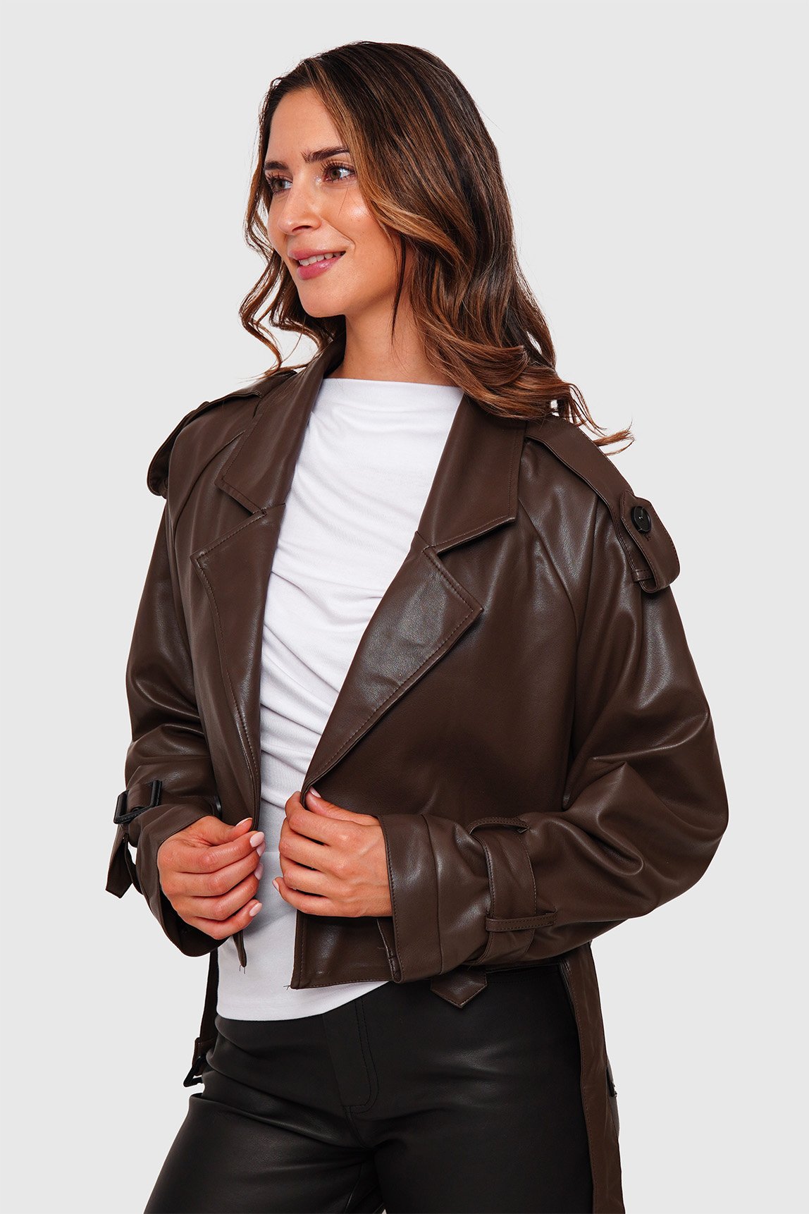 Trench EcoCuero Forrada