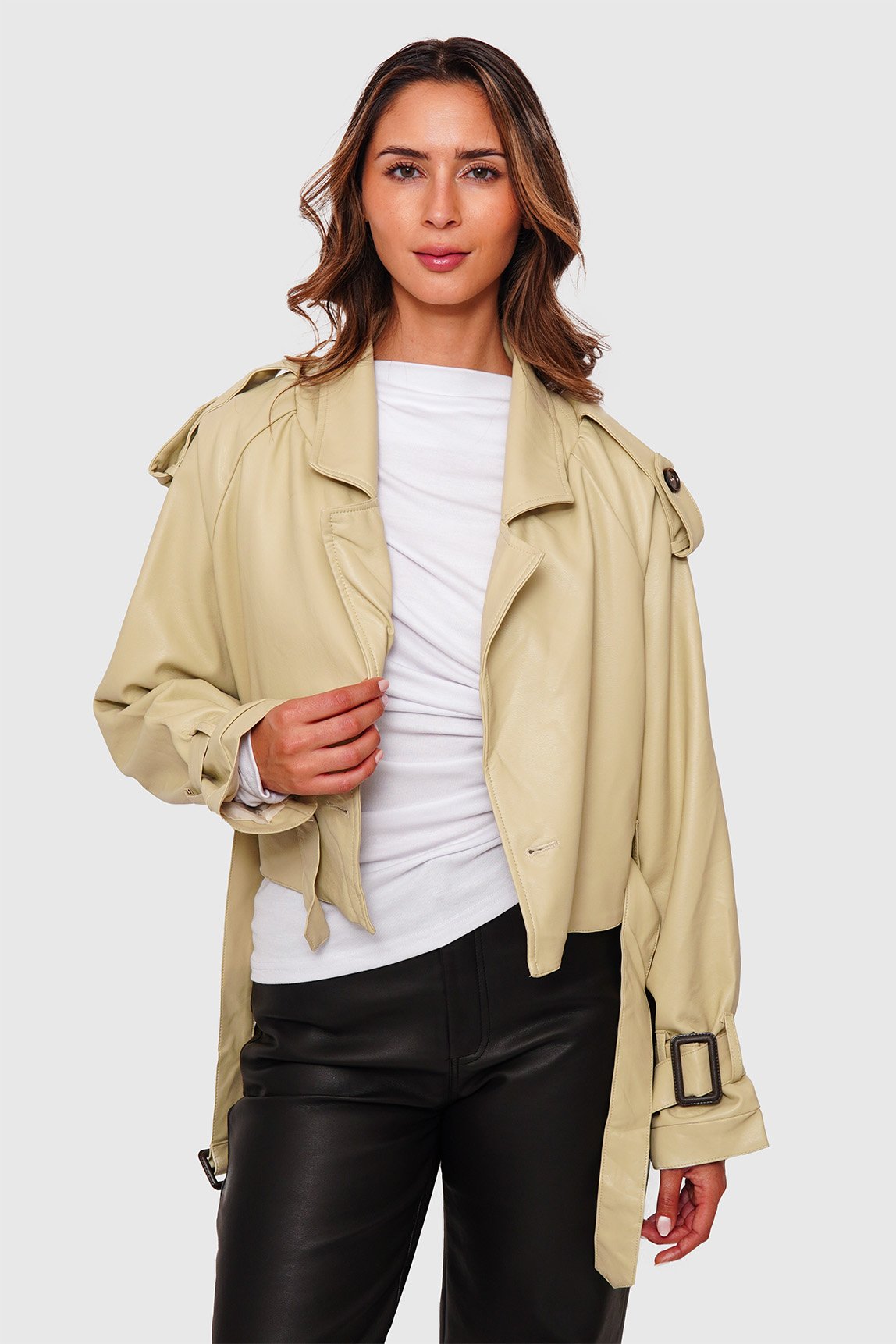 Trench EcoCuero Forrada