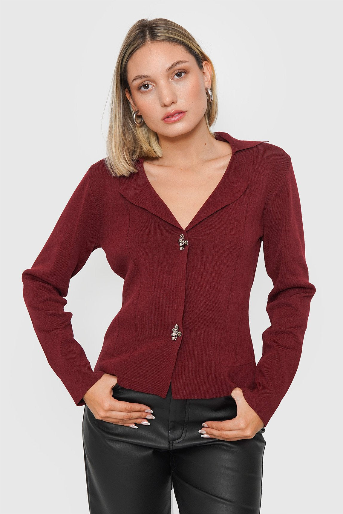 Blazer de Punto con Botones