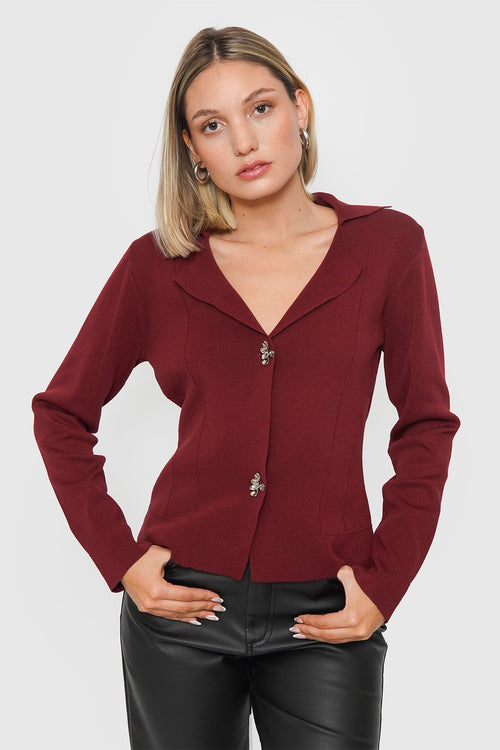 Blazer de Punto con Botones