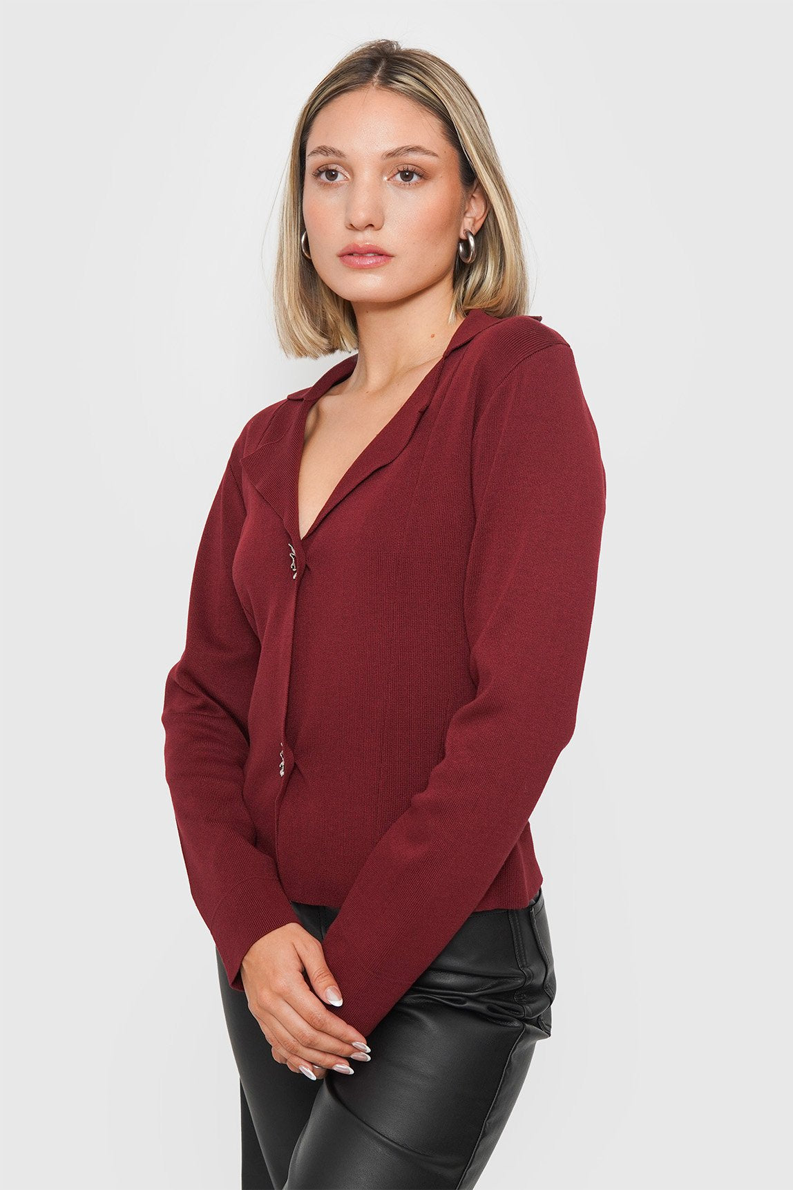 Blazer de Punto con Botones