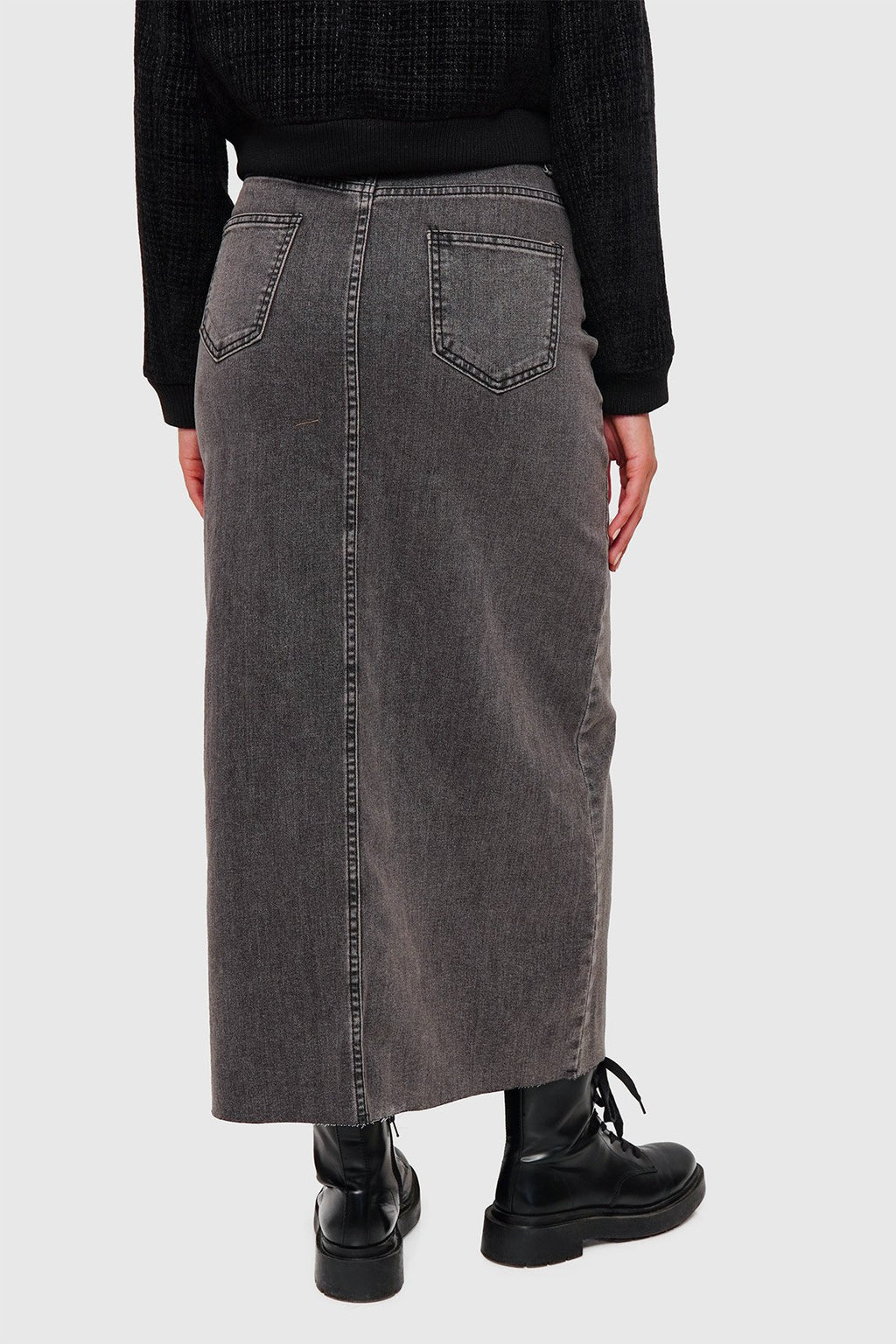 Falda Larga Jeans Elasticada