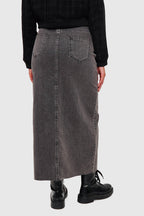 Falda Larga Jeans Elasticada