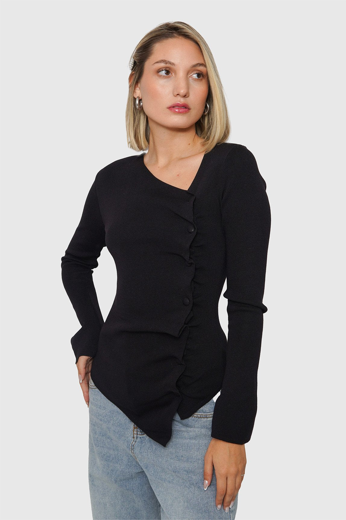 Jersey con Botones Laterales