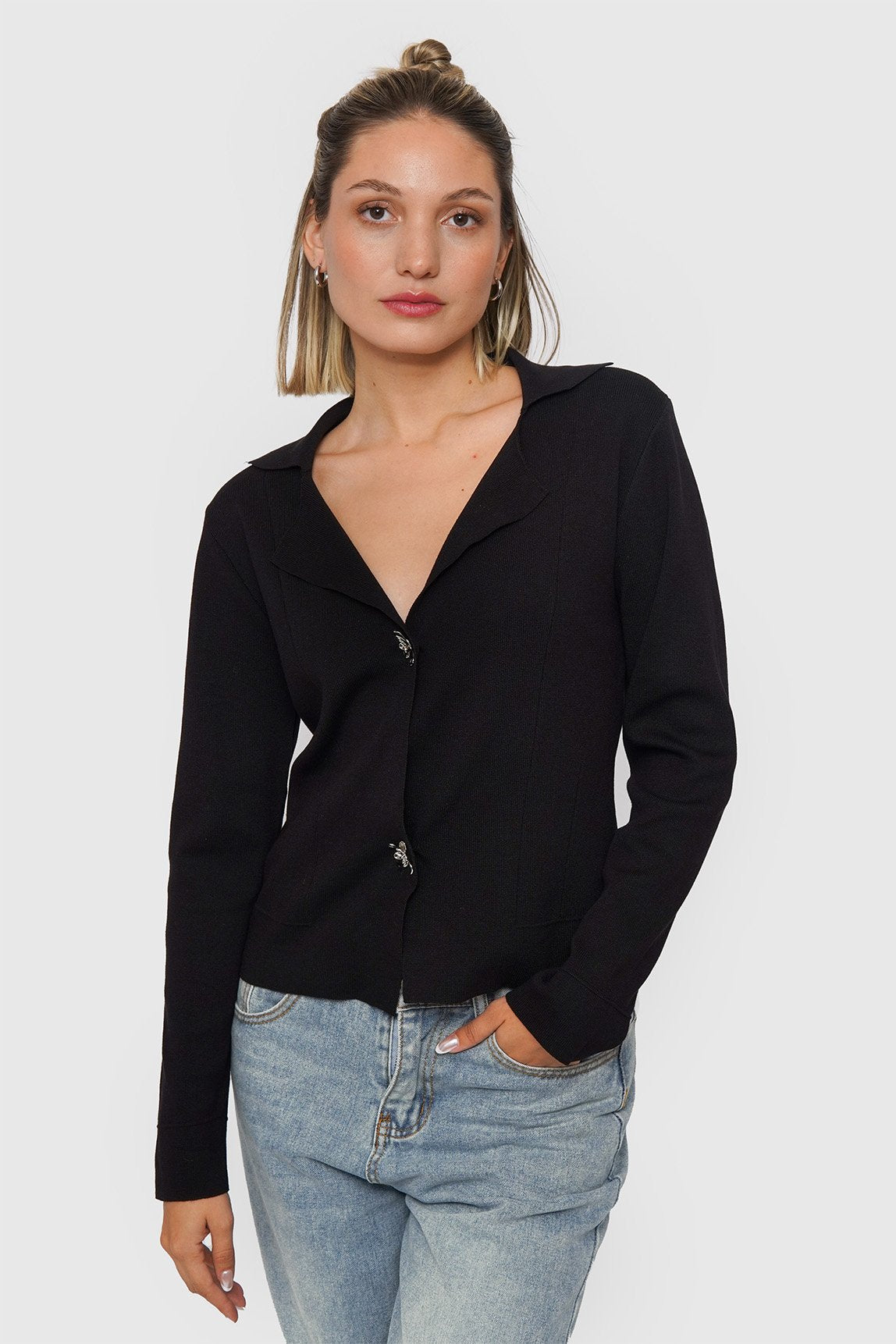 Blazer de Punto con Botones