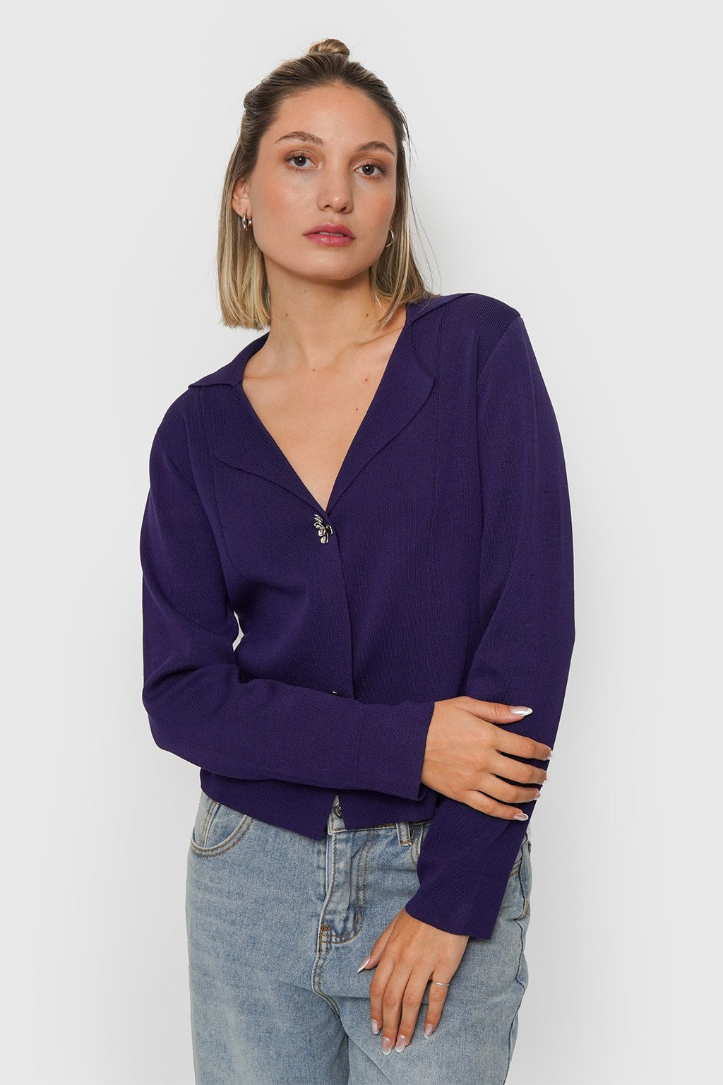 Blazer de Punto con Botones