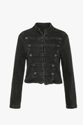 Chaqueta Estilo Napoleón de Denim Elástico