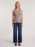 Chaleco Canutón Peplum Botones Nácar