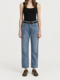 Jeans Bordado Margaritas