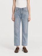 Jeans Bordado Margaritas